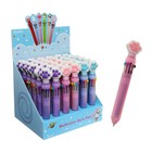 Ручка шариковая автоматическая 10-ти цветная, МИКС Лапки (комплект 36 шт) - фото 23204220