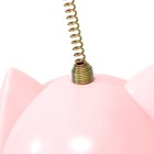 Игрушка-неваляшка "Перьевой взрыв" для кошек, 20 см, розовая - фото 9154251
