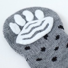 Носки нескользящие «Горошек», размер S (2.5/3.5×6 см), набор 4 шт., серые - Фото 2