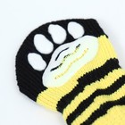 Носки нескользящие "Пчёлка", размер S (2,5/3,5 * 6 см), набор 4 шт, жёлтые - Фото 2
