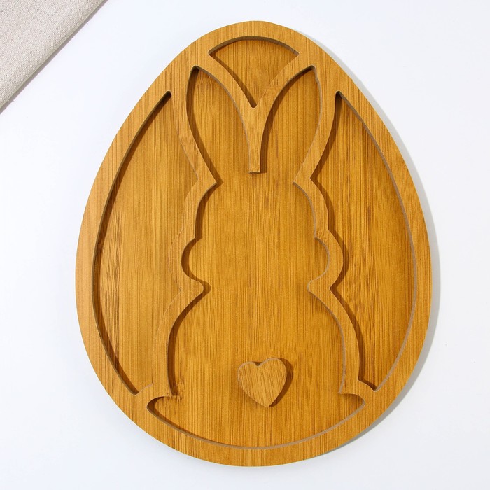 Менажница деревянная «Кролик», 30 х 24 см