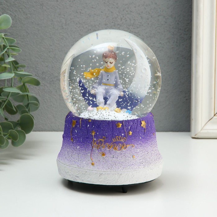Сувенир полистоун водяной шар музыка и крутится "Лунный принц" МИКС 10,5х10,5х15,5 см