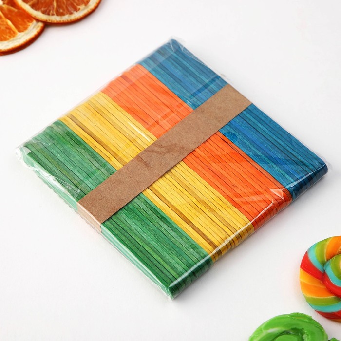 Набор палочек для мороженого «Лето», 50 шт, 11.4 х 1 см 9899453