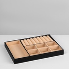 Шкатулка съёмная подставка,17×23×8.5 см, чёрная - Фото 6