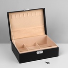 Шкатулка съёмная подставка,17×23×8.5 см, чёрная - Фото 8