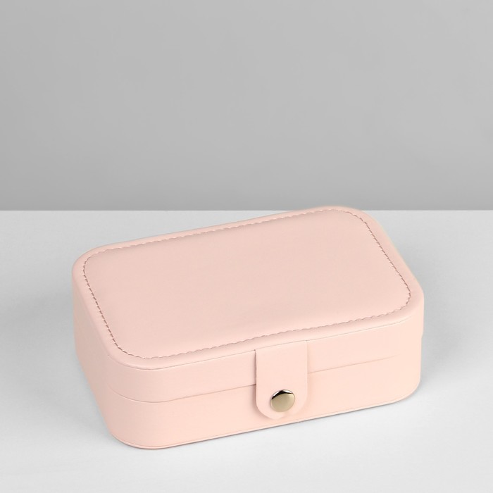 Органайзер для хранения украшений «Шкатулка портативная», 11×16×5 см, цвет розовый - фото 1900608105