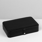 Органайзер для украшений «Шкатулка портативная», 8 полос, 4 места, 14×21×4,5 см ,цвет чёрный - Фото 6