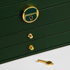 Шкатулка 3 яруса, 23×17×13 см, зелёная - Фото 12