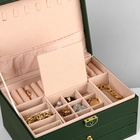 Шкатулка 3 яруса, 23×17×13 см, зелёная - Фото 5