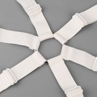 Зажимы на резинке, с регуляторами, на 4 угла и 2 стороны, 2 × 240 см, цвет белый - Фото 4