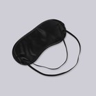 Маска для сна, сатиновая, двойная резинка, 19 × 8,5 см, цвет чёрный - Фото 3
