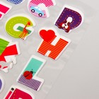 Наклейка пластик объёмные "Буквы и звери" МИКС 20,4х9,7 см - фото 24500180