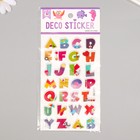 Наклейка пластик объёмные "Буквы и звери" МИКС 20,4х9,7 см - фото 24500181