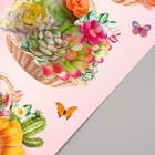 Наклейка бумага, пластик "Корзинки с цветами" МИКС 43х12 см - Фото 6