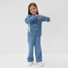 Костюм детский (свитшот, брюки) KAFTAN Кролик р.32 (110-116), голубой - фото 1534413