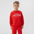 Костюм детский с начёсом (свитшот, брюки) KAFTAN Future р.30 (98-104), красный - Фото 2