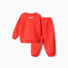 Костюм детский с начёсом (свитшот, брюки) KAFTAN Future, размер 32 (110-116 см), красный - Фото 15