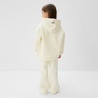 Костюм детский с начёсом (толстовка, брюки) KAFTAN р.32 (110-116), молочный 9925940 - фото 11611900