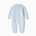 Комбинезон детский с шапочкой вязаный MINAKU, рост 92-98, голубой - Фото 16