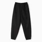 Брюки для девочки MINAKU: Casual Collection KIDS, чёрные, рост 140 см - Фото 6