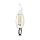 Лампа светодиодная филаментная Filament 7Вт свеча на ветру 4100К нейтр. бел. E14 580лм GAUSS 104801207 - Фото 3