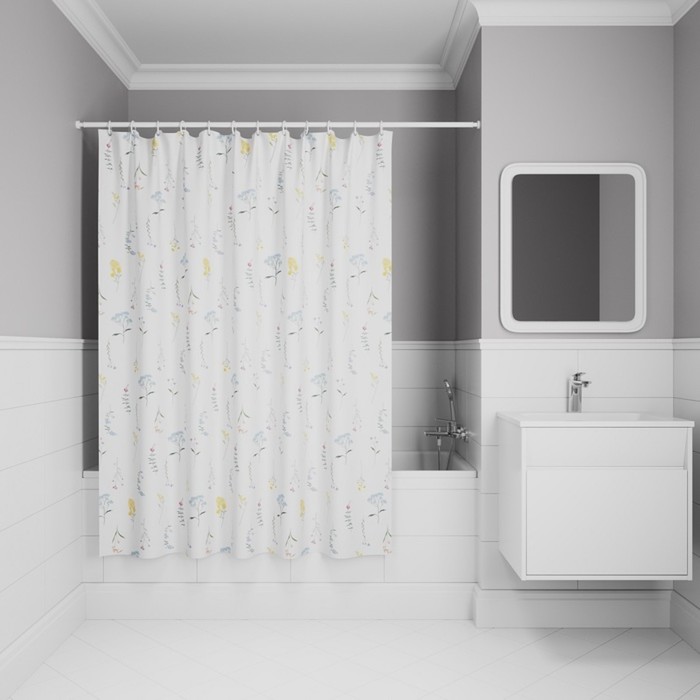 Штора для ванной комнаты IDDIS BF02P18i11, 200х180 см, полиэстер, цвет разноцветный - фото 1907917011