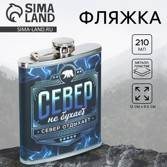 Фляжка «Север», 210 мл - Фото 1