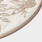 Салфетки сервировочные на стол Доляна «Ботаника», 2 шт., d=38 см, бежевые - Фото 4