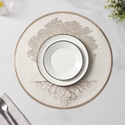 Салфетки сервировочные на стол Доляна «Древо», 2 шт., d=38 см, бежевые - Фото 8