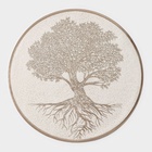 Салфетки сервировочные на стол Доляна «Древо», 2 шт., d=38 см, бежевые - Фото 2