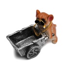 Пепельница для дома «Мопс с тележкой», для сигарет и стиков, 15×11×7.5 см - Фото 4