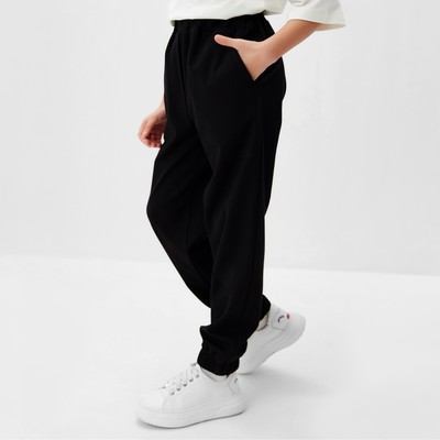 Брюки для девочки MINAKU: Casual Collection KIDS, чёрные, рост 158 см