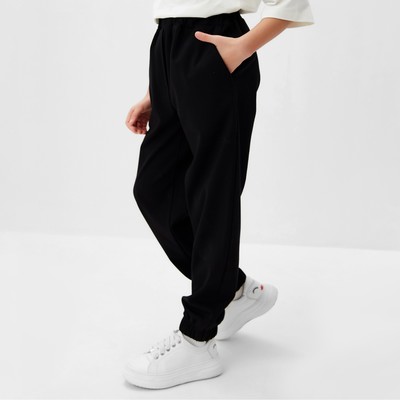 Брюки для девочки MINAKU: Casual Collection KIDS, чёрные, рост 158 см