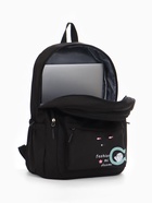 Рюкзак школьный на молнии, с карманами, с принтом, размер 30×13×43 см, чёрный - Фото 5