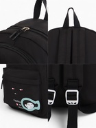 Рюкзак школьный на молнии, с карманами, с принтом, размер 30×13×43 см, чёрный - Фото 6