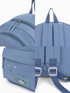 Рюкзак школьный на молнии, с карманами, с принтом, размер 30×13×43 см, голубой - Фото 7