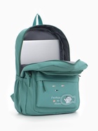 Рюкзак школьный на молнии, с карманами, с принтом, размер 30×13×43 см, зелёный - Фото 5