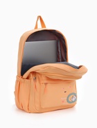 Рюкзак школьный на молнии, с карманами, с принтом, размер 30×13×43 см, оранжевый - Фото 5