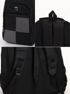 Рюкзак школьный на молнии, 2 отдела, 4 кармана, размер 32×15×47 см, чёрный - Фото 6