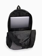 Рюкзак школьный на молнии, 2 отдела, 4 кармана, размер 32×15×47 см, чёрный - Фото 2