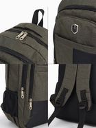 Рюкзак школьный на молнии, 2 отдела, 4 кармана, размер 32×15×47 см, хаки - Фото 2