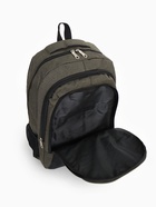 Рюкзак школьный на молнии, 2 отдела, 4 кармана, размер 32×15×47 см, хаки - Фото 7