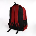 Рюкзак школьный на молнии, 4 кармана, цвет бордовый - Фото 4