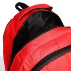 Рюкзак молодёжный на молнии, 2 отдела, 4 кармана, цвет красный - Фото 4