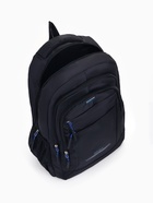 Рюкзак мужской на молнии, 4 наружных кармана, цвет чёрный/синий 9869891