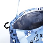 Сумка текстильная шопер на молнии, 35×8×31 см, синяя - Фото 5