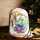Мешок-рюкзак новогодний на шнурке, цвет белый/разноцветный - фото 320511735