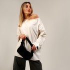 Плюшевая сумка-багет, цвет черный - фото 26025486