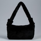 Плюшевая сумка-багет, цвет черный - фото 26025488