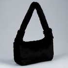 Плюшевая сумка-багет, цвет черный - фото 26025491
